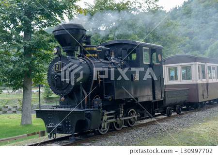 Amemiya No. 21, a forest railway steam locomotive in Engaru, Hokkaido 130997702