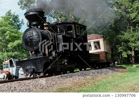 Amemiya No. 21, a forest railway steam locomotive in Engaru, Hokkaido Amemiya No. 21, a forest railway steam locomotive in Engaru, Hokkaido 130997706