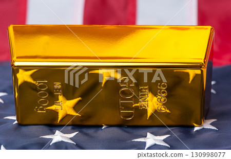 large gold bar 130998077