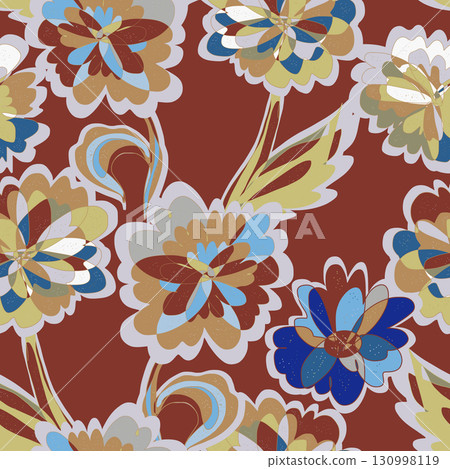 seamless pattern with flowers seamless pattern with flowers 130998119