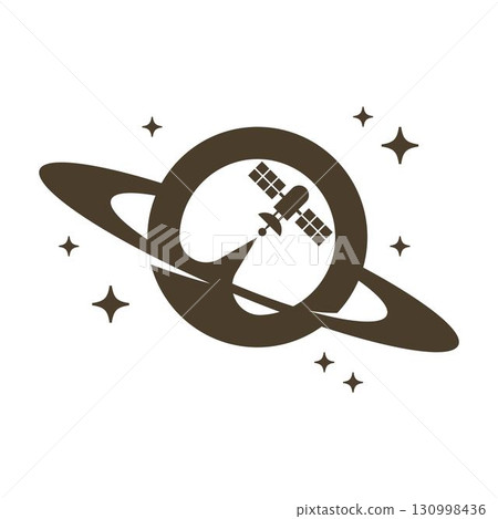 Satellite Communication Space Icon 130998436