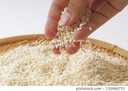 Rice koji, a representative Japanese fermented food Rice koji, a representative Japanese fermented food 130998735