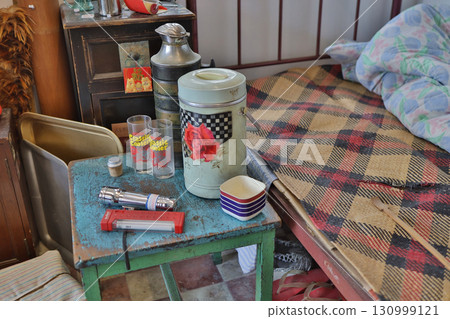 Sept 13 2025 Vintage Room Interior with Table and Cozy Bed Decor Style Sept 13 2025 Vintage Room Interior with Table and Cozy Bed Decor Style 130999121