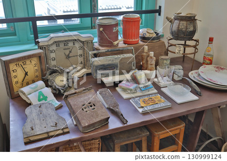 Sept 13 2025 Vintage Items Displayed Against Green Windows in a Nostalgic Setting Sept 13 2025 Vintage Items Displayed Against Green Windows in a Nostalgic Setting 130999124