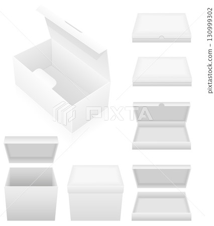 transparent packing box cartoon stock vector illustration isolated on white background 130999302