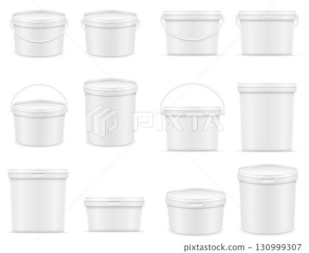 plastic bucket container cartoon stock vector illustration 130999307