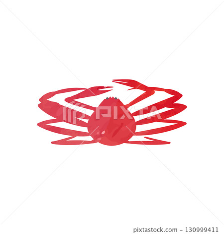 Crab vector illustration, watercolor hand-drawn style 130999411
