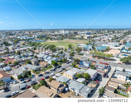 Aerial view of City Heights, San Diego, South California, USA 130999712