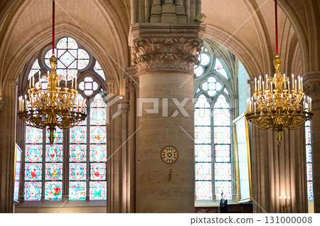 The beautiful interior of Notre Dame Cathedral in Paris 131000008
