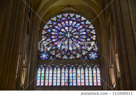 The beautiful interior of Notre Dame Cathedral in Paris 131000011