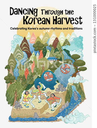 Modern Spirit of Korean Mask Dance in Korean Scenic Nature Modern Spirit of Korean Mask Dance in Korean Scenic Nature 131000025