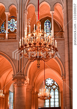The beautiful interior of Notre Dame Cathedral in Paris 131000037
