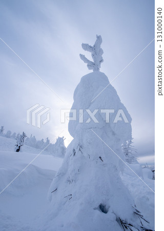 Yamagata Prefecture Zao Onsen Ski Resort: A silvery world of frost-covered trees 131000140