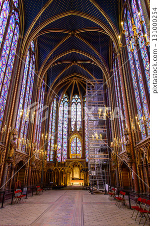 Beautiful stained glass windows in Sainte-Chapelle, Paris 131000254