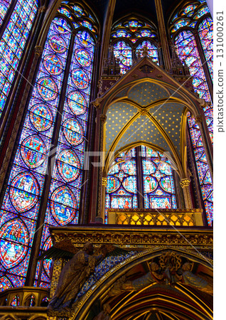 Beautiful stained glass windows in Sainte-Chapelle, Paris 131000261