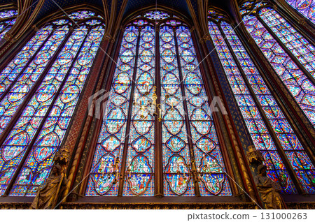 Beautiful stained glass windows in Sainte-Chapelle, Paris 131000263