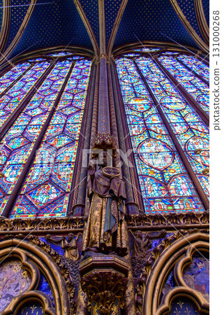 Beautiful stained glass windows in Sainte-Chapelle, Paris Beautiful stained glass windows in Sainte-Chapelle, Paris 131000268