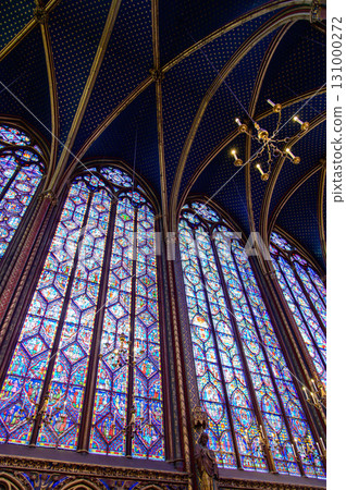 Beautiful stained glass windows in Sainte-Chapelle, Paris 131000272