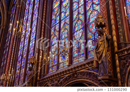 Beautiful stained glass windows in Sainte-Chapelle, Paris 131000290