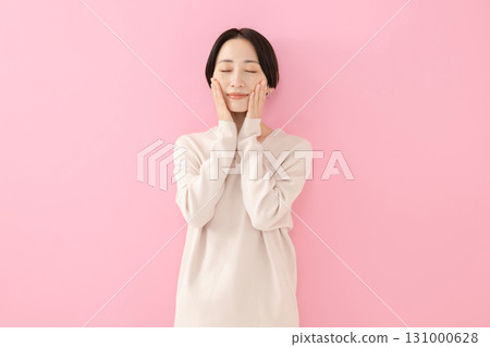 A woman with a smile A woman with a smile 131000628