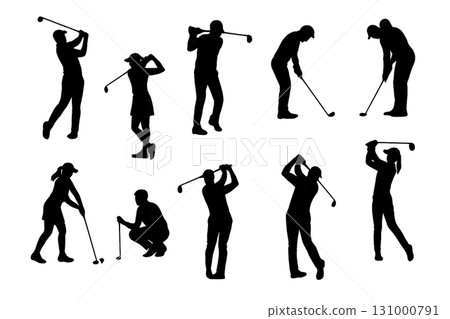 高爾夫球手剪影集 131000791