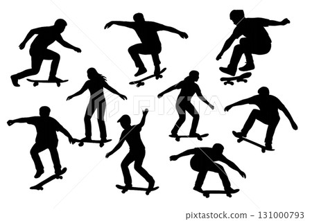 滑板人物剪影集 131000793