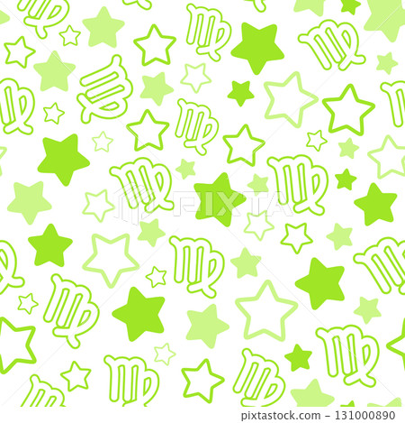 Yellow-green Virgo seamless pattern Yellow-green Virgo seamless pattern 131000890