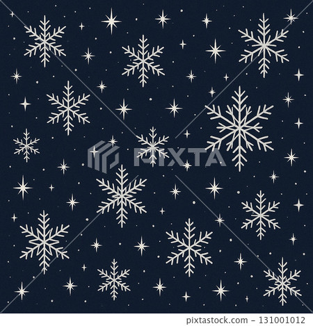 Snowflake Series: A rhythmic pattern of snowflakes lined up like waves 131001012