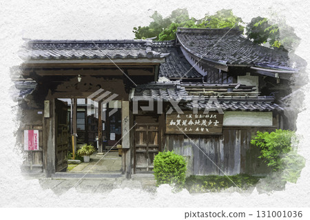 Watercolor style Kanazawa cityscape, Yochiin Temple, Kanazawa City, Ishikawa Prefecture Watercolor style Kanazawa cityscape, Yochiin Temple, Kanazawa City, Ishikawa Prefecture 131001036