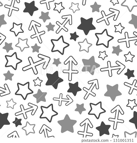 黑色射手座無縫模式 131001351