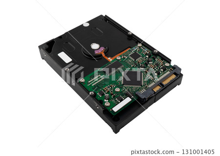 Hard disk drive isolated on white background. Computer HDD Hard Disk Drive. Computer Storage Memory. Hard disk drive isolated on white background. Computer HDD Hard Disk Drive. Computer Storage Memory. 131001405