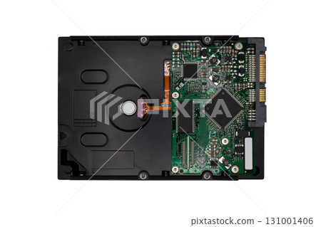 Hard disk drive isolated on white background. Computer HDD Hard Disk Drive. Computer Storage Memory. Hard disk drive isolated on white background. Computer HDD Hard Disk Drive. Computer Storage Memory. 131001406