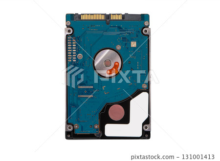 Hard disk drive isolated on white background. Computer HDD Hard Disk Drive. Computer Storage Memory. 131001413
