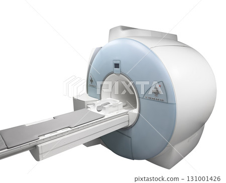 MRI Scanner - Magnetic resonance imaging machine isolated on white background. Medical diagnostic device isolated. 131001426