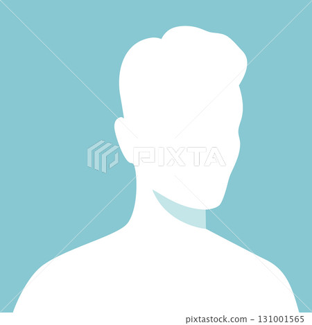 Silhouette of a half turned man in yellow eyeglasses. Vector illustration 131001565