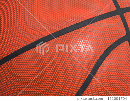 Orange basketball ball surface texture background. 131001704