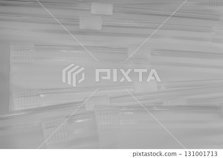 Plastic zipper bag texture background. Empty plastic zipper bag 131001713