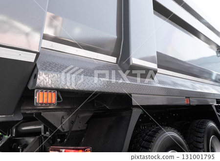 Large quarry dump truck. New construction dump truck exterior. 131001795