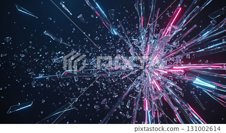 碎玻璃和光的抽象的背景 131002614