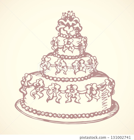 Cake. Vector drawing Cake. Vector drawing 131002741