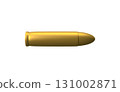 3D rendering, Realistic gold bullet mock up isolated on white background. 131002871