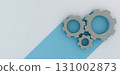 3D Cogwheels with empty space for copy. 131002873