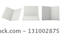 3D white empty brochure mock up 131002875