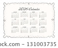 2026 Doodle Sketch HandDrawn Calendar With Frame For Printable Poster Or Card Design 131003735