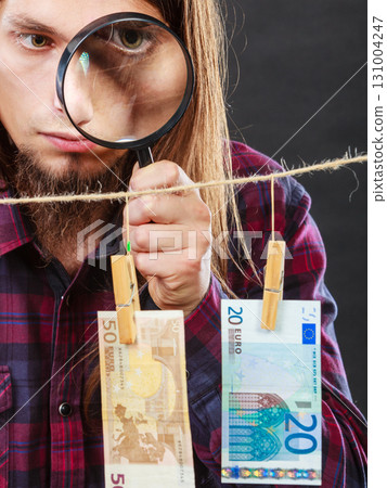 Man verify money cash Man verify money cash 131004247