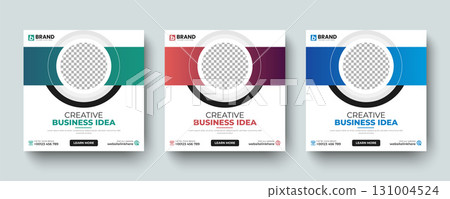 Creative minimal square social media post or web banner ad template. Professional design for online business promotion, Online banner, advertising, digital post design. Creative minimal square social media post or web banner ad template. Professional design for online business promotion, Online banner, advertising, digital post design. 131004524