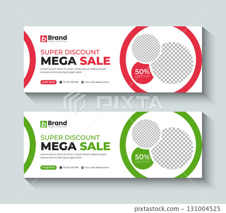 Elegant fashion sale social media cover and web banner ads template. Multipurpose design for timeline cover, profile header, website header, online promotion banner. Elegant fashion sale social media cover and web banner ads template. Multipurpose design for timeline cover, profile header, website header, online promotion banner. 131004525