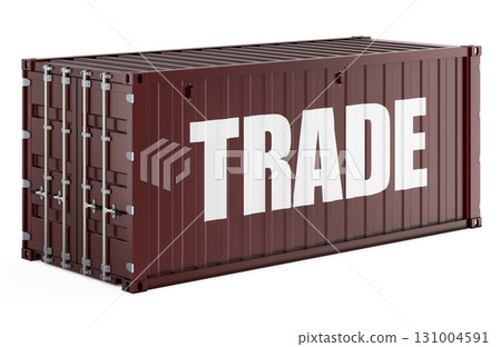 Trade, shipping container. 3D rendering 131004591