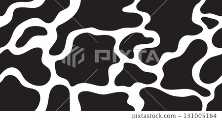 Seamless animal skin pattern. The color of a cow, a Dalmatian dog, a giraffe. Background illustration imitating the skin of an animal 131005164