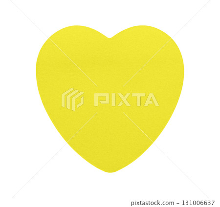 Yellow Heart Shaped Sticky Note Paper 131006637
